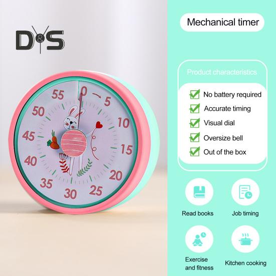 Kitchen Timer for Cooking High Precision Chef Timer Clock Magnetic Mechanical Desk Timer Countdown Reminder for Cooking Baking Learning Fitness