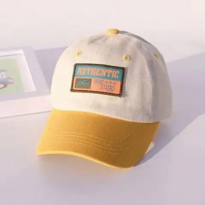 

Kids Baseball Cap Fashion Patchwork Letter Duck Tongue Hat For Kids Outdoor Casual Boys Girls Sunshade Caps жовтий