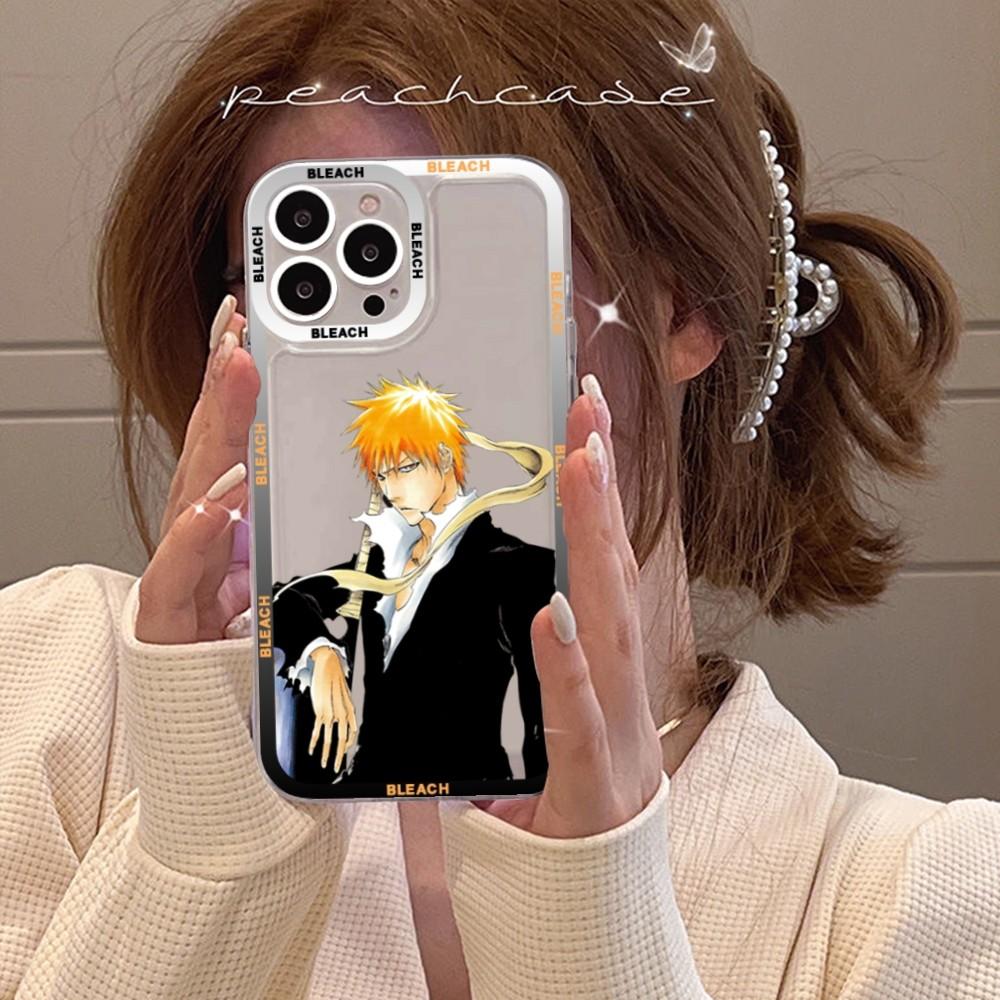 Anime Bleach Kurosaki Ichigo Phone Case For iPhone 15 11 12 13 14 Mini Pro Max XR X XS TPU Clear Case