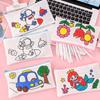 5/10pcs 21cm Non-woven Cartoon Pen Bag Line Pattern Stationery Storage Bag Lightweight Large Pencil Case School Office Supplies