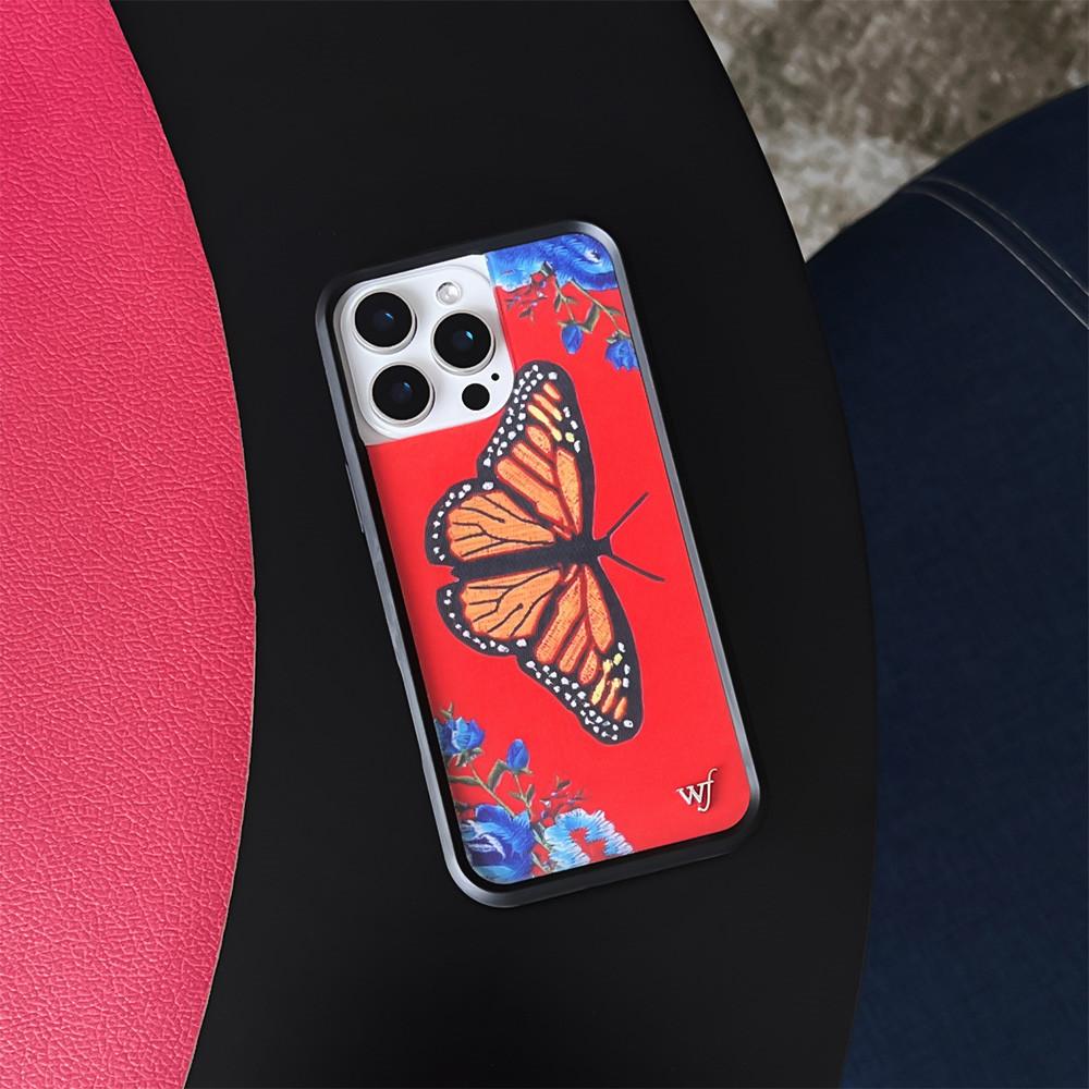 Wildflower Butterfly butterflies Phone Case for iPhone 12 13 14 15 16 Pro Max Plus 17 pro Gift Wild Flowers cloth wf label Cover