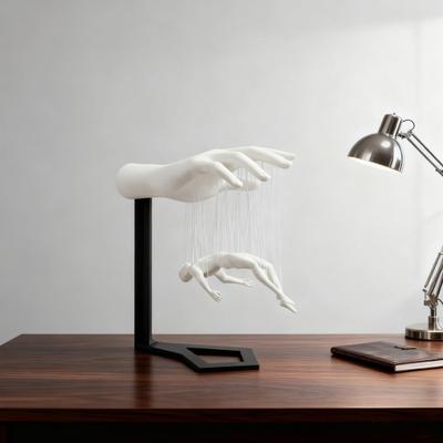 Wisząca Figurka Faceta 3D Drukowana Statua Lewitującego Człowieka Rzeźba Artystyczna Nowoczesna Dekoracja Półki Biurka Domowego Biura Ornament