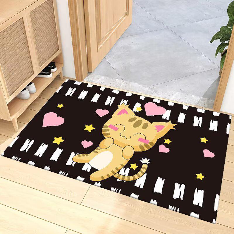 Non-Slip Cartoon Door Mat: Absorbent Entryway, Bedroom, and Bathroom Rug
