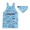CANDY Back Cross Apron with Sling Dinosaur Pattern for No Resistant Dinosaur World NL101100 [COLORFUL STYLE] Water-repellent Children's (100-120cm