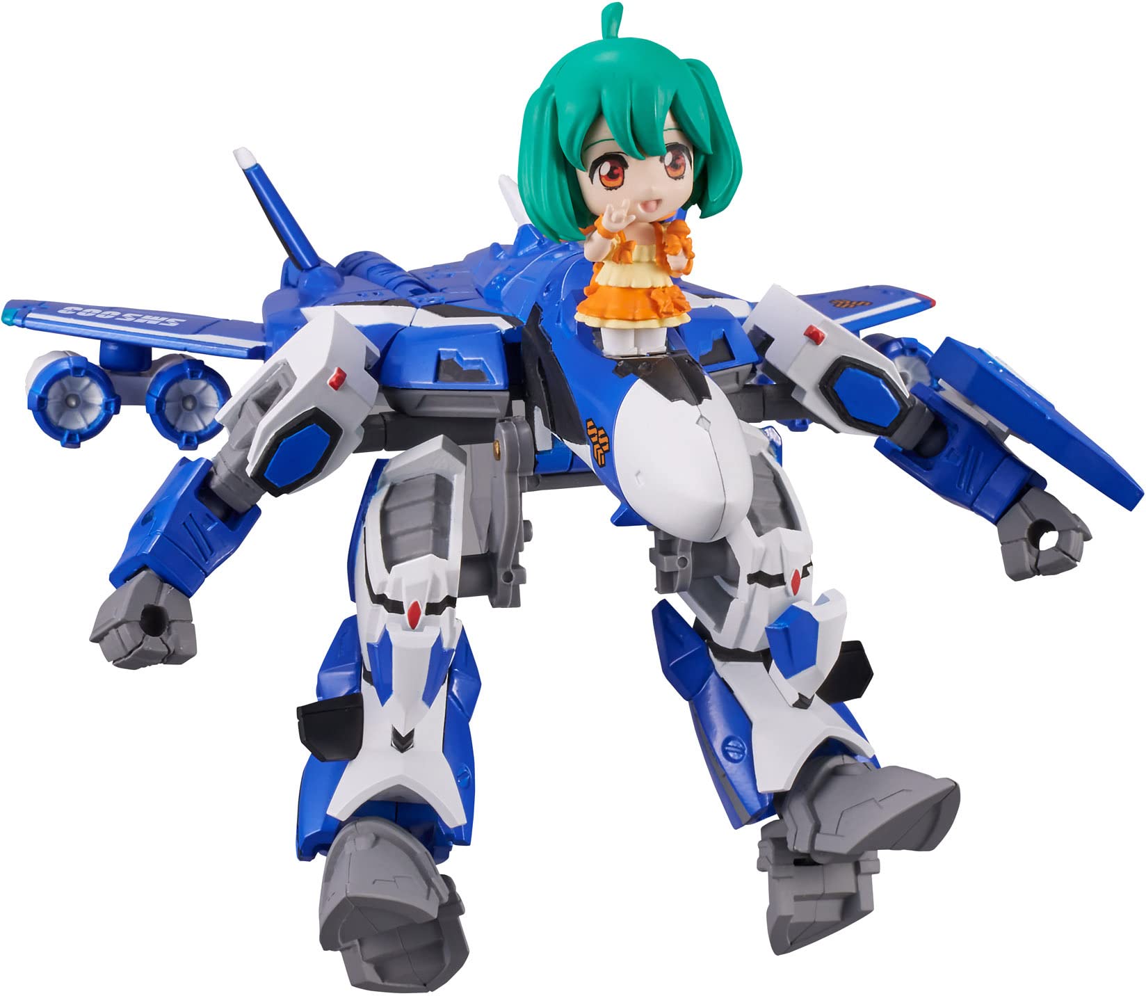 

TINY SESSION Macross F VF-25G Messiah Valkyrie (Мишель) с Ранкой, примерно 100 мм, окрашенная экшн-фигурка из ПВХ и АБС-пластика