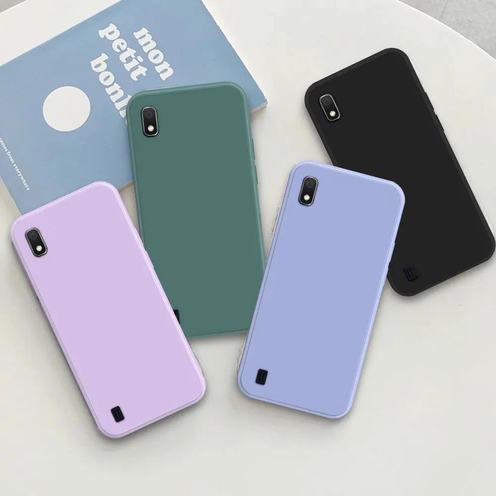 For Samsung A10 Case For Samsung Galaxy M10 A10S Coque Matte Soft Silicone Shockproof Cover Galaxy A10s Square Phone Case Fundas
