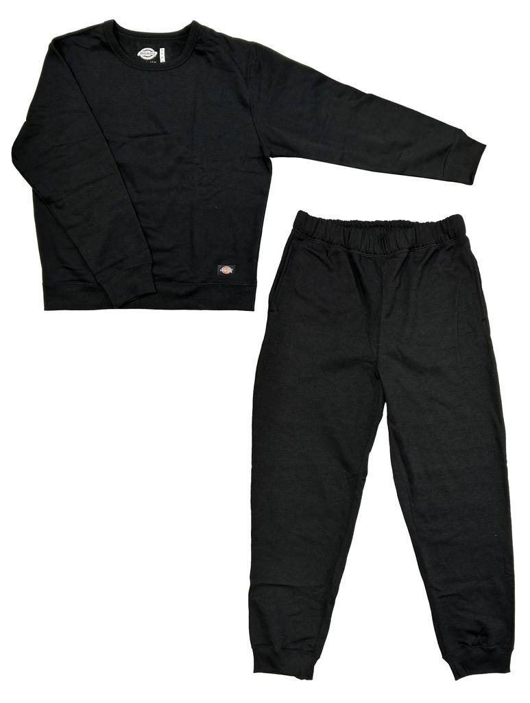 Dickies Sweatshirt Top and Bottom Fleece M Set, Loungewear, Men's Sweatshirt, Lining, Warm, Plain, Simple, Black,