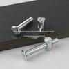 Baby Bed/Cabinet Hardware Set: Large Flat Head Hex Socket Screws, Cross Hole Nuts, Hammer Head Slotted Nuts