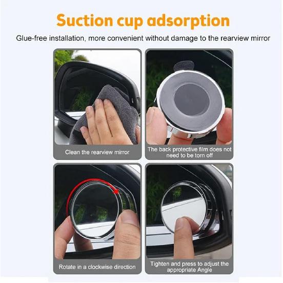 Primarilyx Car Blind Spot Mirror 2 Pack, Primarycar Side Mirror Blindspot | Wide Angle Mirrors | Fish Eye Mirrors 2025 New, Espejos De Punto Ciego