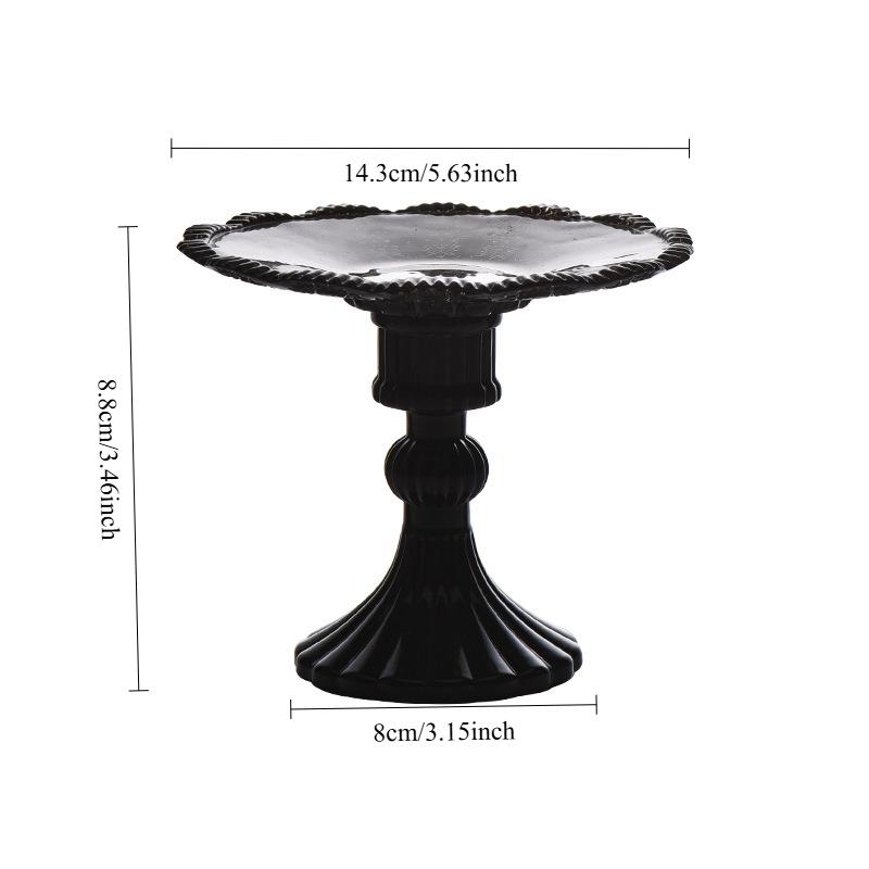 Luxshiny 1pc Elegant Crystal Glass Fruit Plate High Base Dessert Tray for Snacks Stylish Household Storage for Parties Weddings and Daily Use