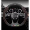 Prodyšný protiskluzový ochranný potah volantu z broušené kůže pro Audi A3 A4 B8 8P 8V A6 C7 A5 Q5 B7 B6 B9 SLINE QUTTRO RS Q3 Q7