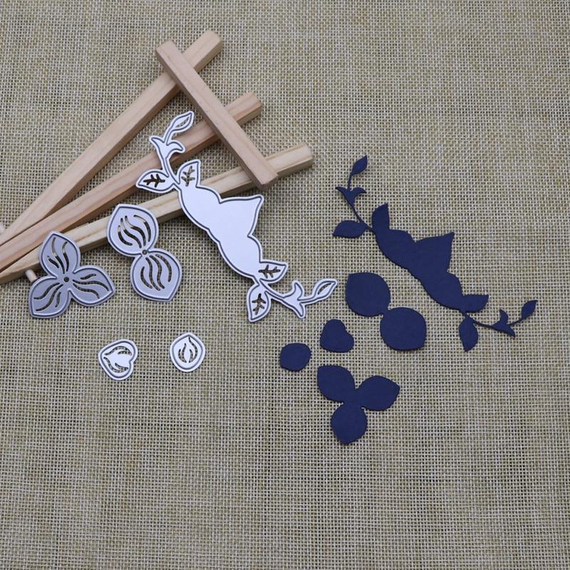 Clover Bud Plant Metal Cutting Dies Stencils For DIY Scrapbooking Album Stamp Paper Card Embossing