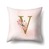 Polyester Pillowcase Home Fantasy Watercolor Print Pillowcase 26 English Letter Cushion Cover
