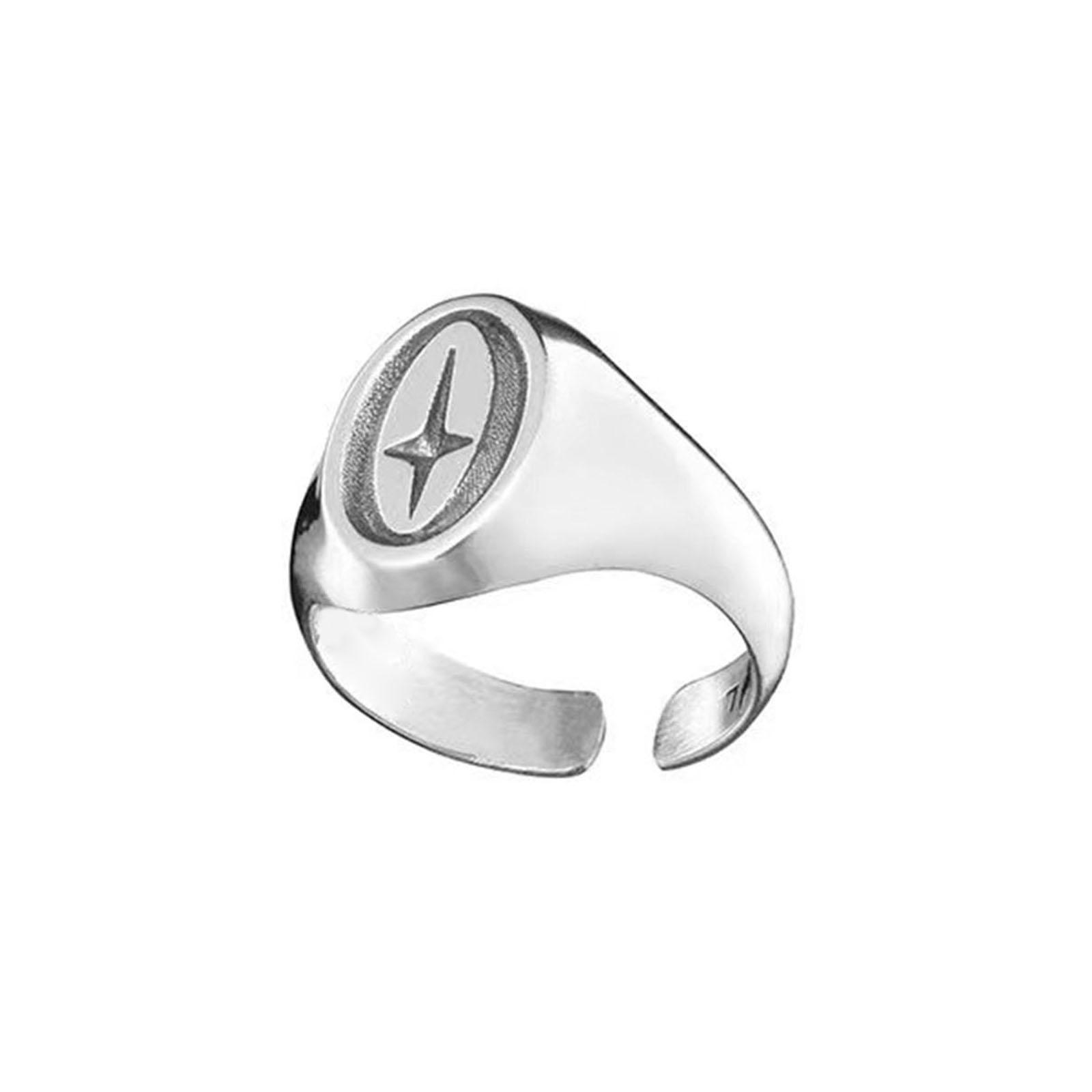 

Korean Cross-shape Star Rings for Women Shiny Hip Hop Four-star Open Ring Simple Vintage Punk Rings Accessories Jewelry 1