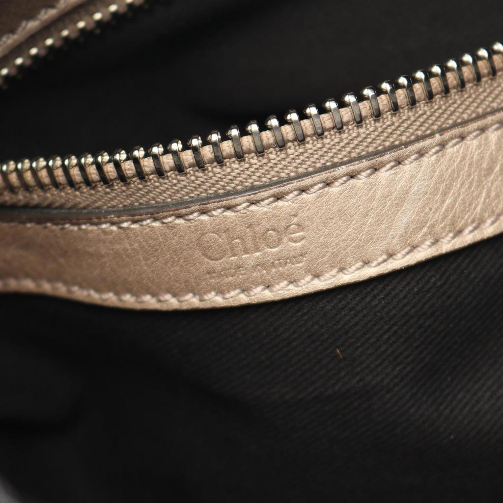 Used Chloe Bay Shoulder Bag Leather Black Used Women