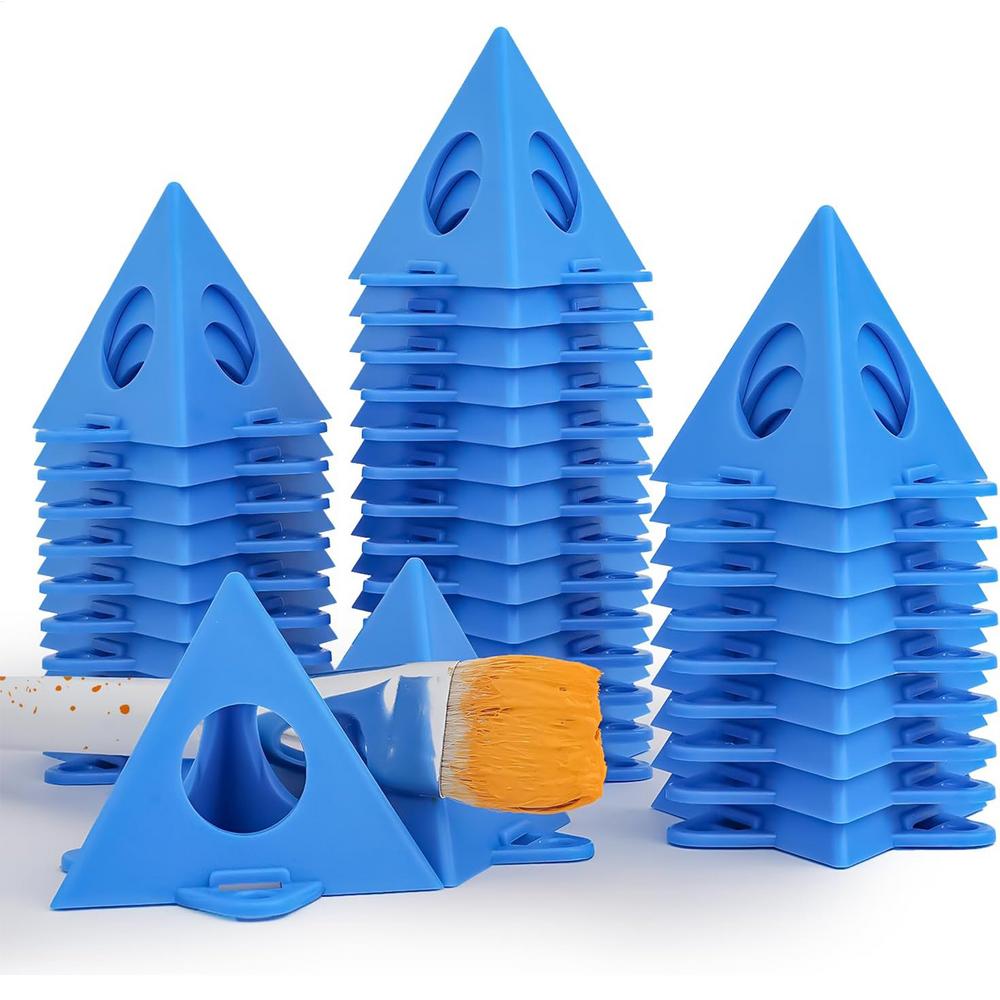 

40pcs Mini Paint Stands Tool Triangle Paint Pads Feet for Woodworking Carpenter Woodworking Accessories