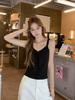 Pure desire black lace strap sling vest women's summer new inner and outer wear sweet spice sexy top