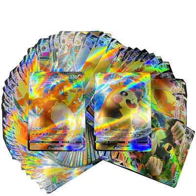 100Pcs Pokemon Cards Shining VSTAR GX EX VMAX MEGA TAG TEAM Energy Trainer Charizard Pikachu Collection Battle Card S16