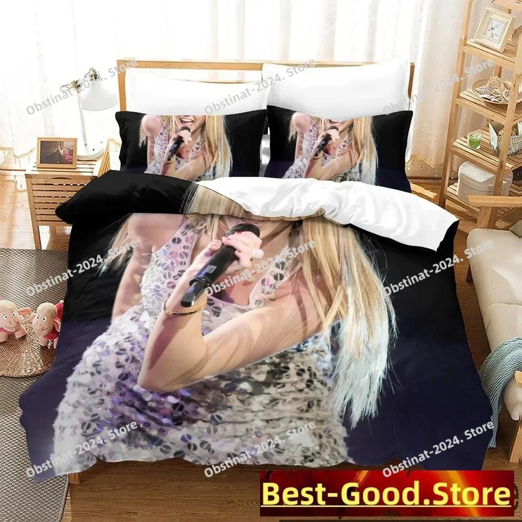 3D Print Hannah Montana Bedding Set Boys Girls Twin Queen King Size Duvet Cover Pillowcase Bed Boys Adult Home Textileextile