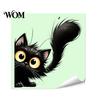 Cute Animal Switch Sticker Luminous Light Decals, Glow in The Dark Cat Sticker, Cartoon PVC Wall Art Mural for Bedroom Living Room Waterproof Decal
