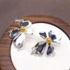 Elegant Irregular Flower Earrings: Luxurious, Versatile, High-End Design for Women