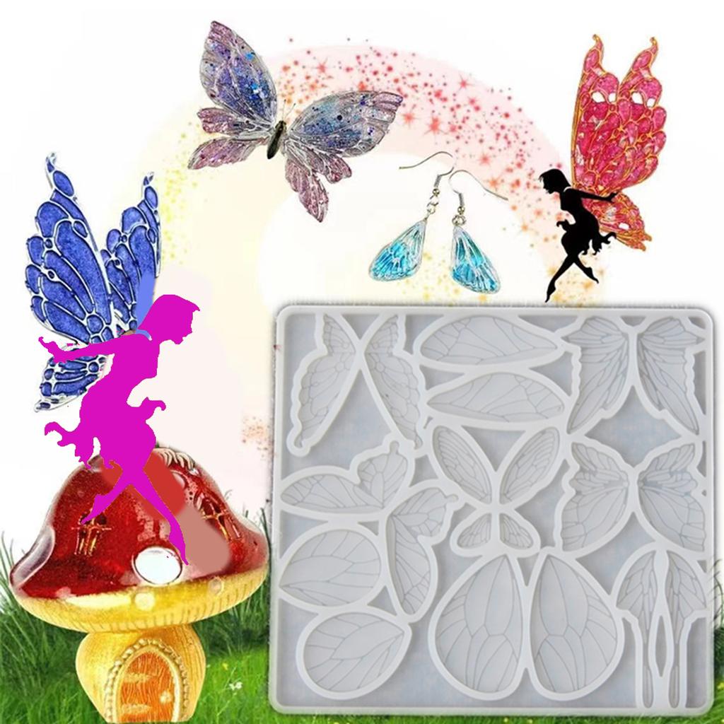 Butterfly Wing Shapes Crafting Mold Artistic Silicone Butterfly Wings Crafting Mold for DIY Enthusiasts and Students