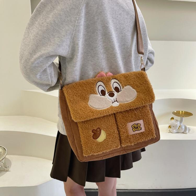 New Cartoon Crossbody Bag, Zootopia Plush Shoulder Bag, Cute and Large Capacity Bag 0176 CLE