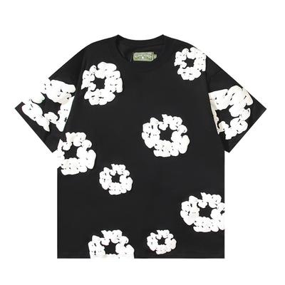 Moda Americana Streetwear Y2K Top Casual Confortável de Manga Curta