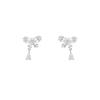 Sterling silver needle flash zirconium butterfly stud earrings women's personality high-end earrings new popular ear jewelry