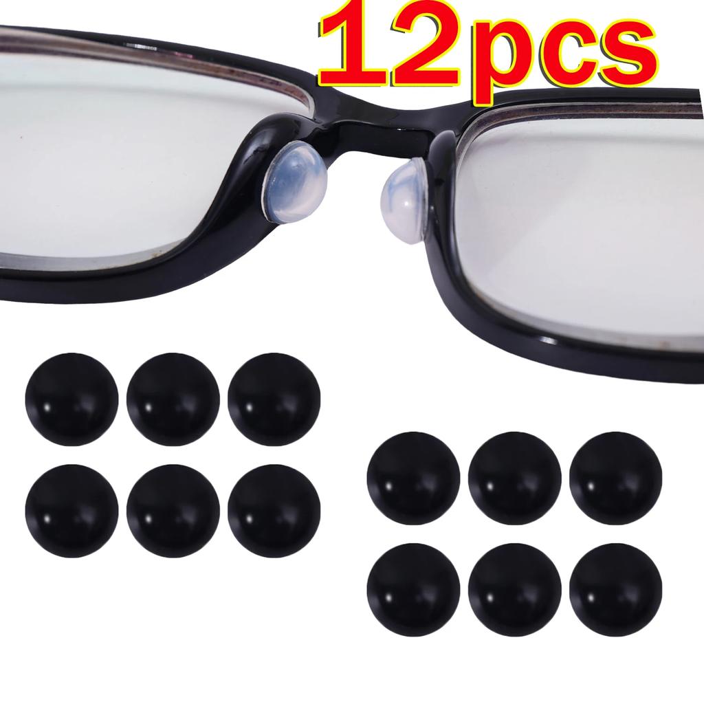 24pcs New Silicone Glasses Nose Pads Anti-Slip Soft Nose Pads Self Adhesive Eyeglasses Nose Holder Stickers Eyewear Accessories