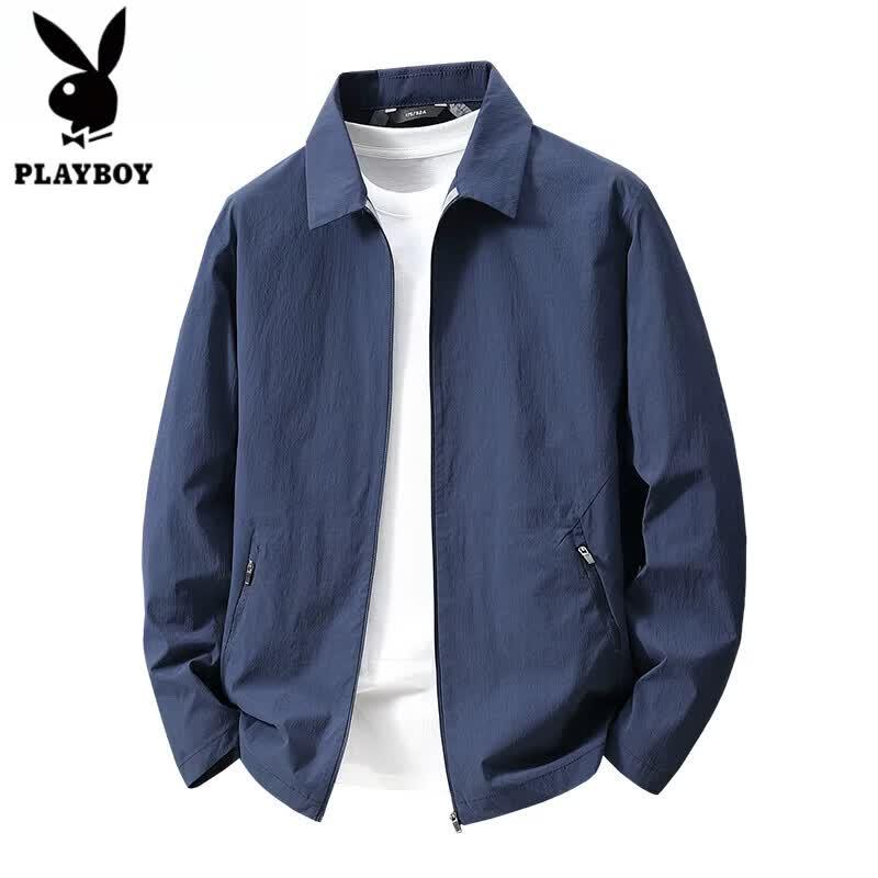 Playboy Men's Quick-Dry Sun Protection Lapel Jacket