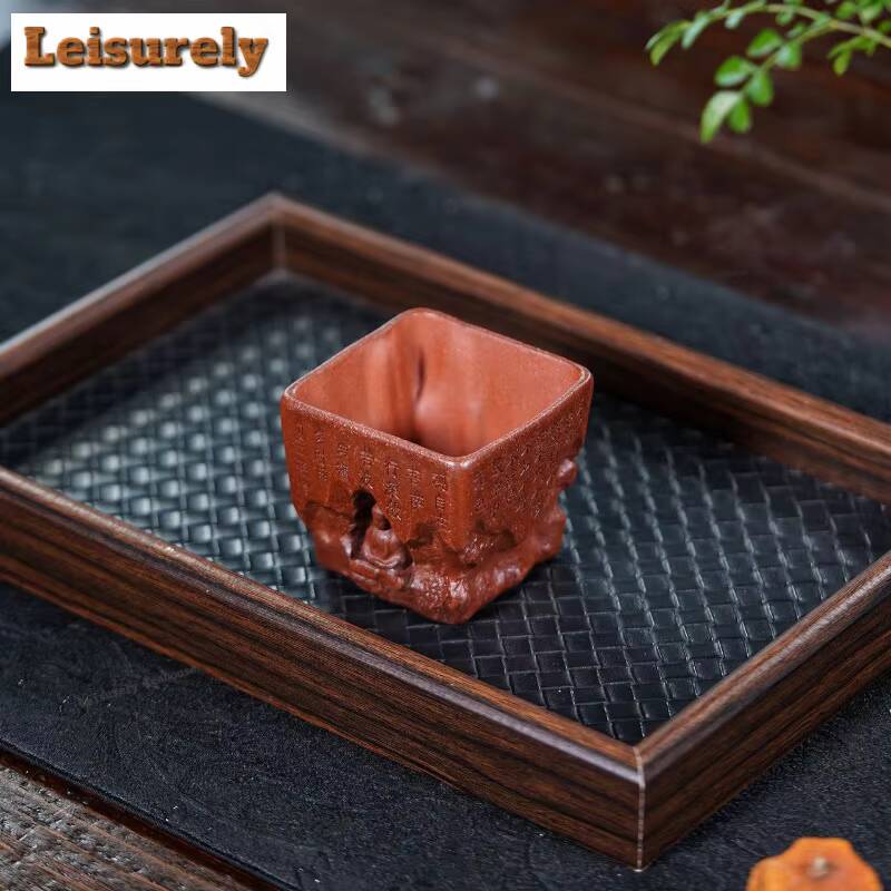 111ml Yixing Zisha Cave Buddha Teacup Japanese Tea Bowl Water Jug Tea-tasting Smelling Cup Chazhan Master Cups Tea Services Gift