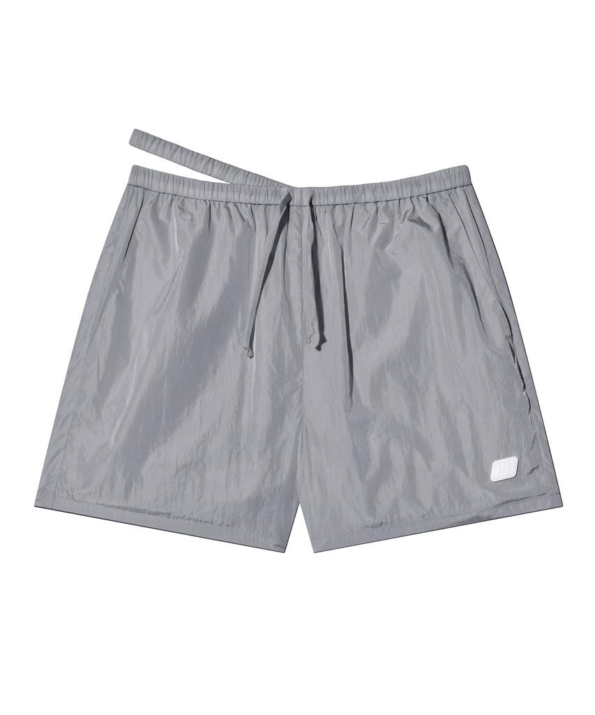 OIOI COLLECTION Waist Detail Nylon Shorts_Gray