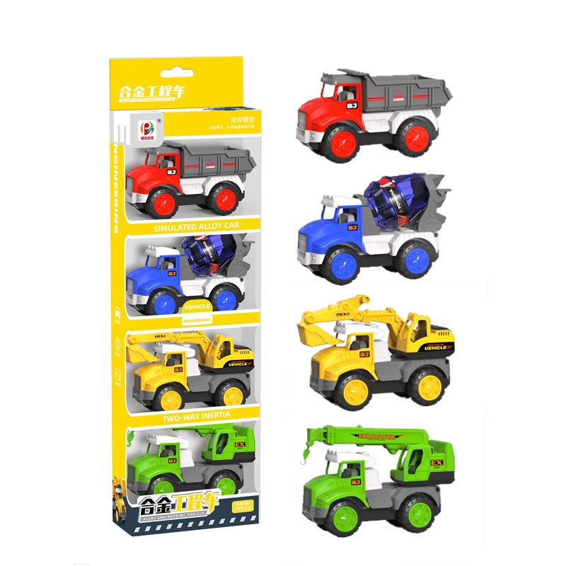 

Детский сплав Симуляция Мини-экскаватор Инженерный грузовик Кран Миксер Модель Мальчик Игрушечный автомобиль Набор