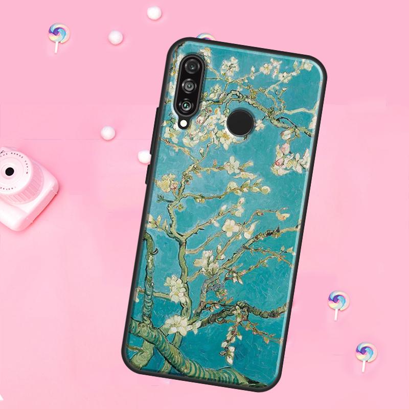 Blossoming Almond Tree For Huawei Nova 10 9 SE 3i 7i 8i 11i 12i Y73 Y90 Y70 Y72 Y61 Y91 P60 Pro P30 P40 Lite Case