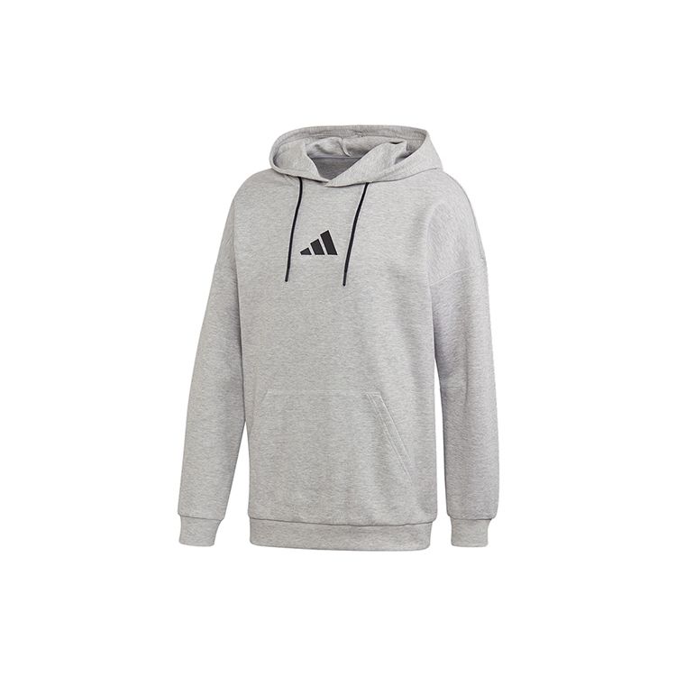 Adidas Tiger Print Hoodie Sweatshirt Men Tops Medium-Heather-Grey FL7750
