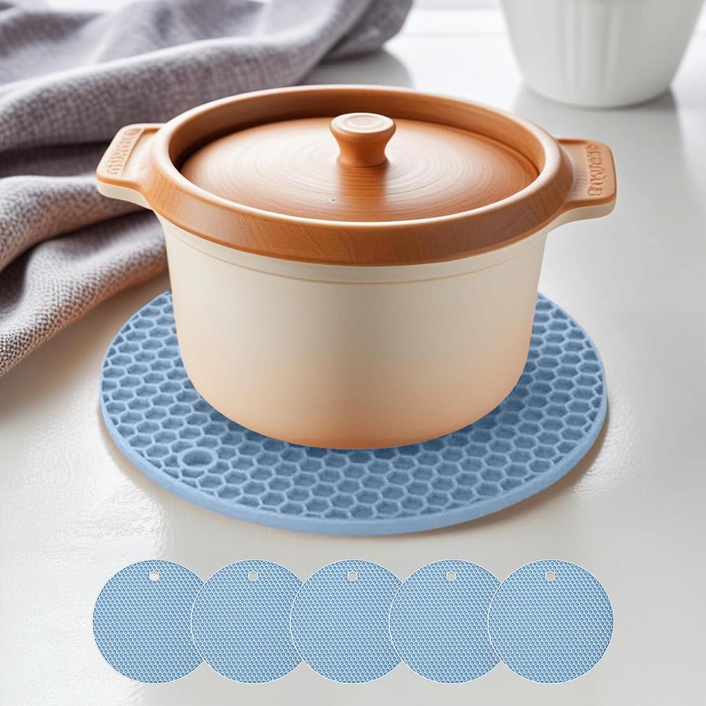 Durable Kitchen Honeycomb Mat Heat Resistant Anti Slip Pot Mat for Flat Bottom Pans Grill Oven Available In Three Colors