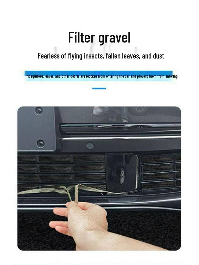Custom Buckle Black Front Grille and Radiator Insect Protection Net for MEGAL6L7L8L9