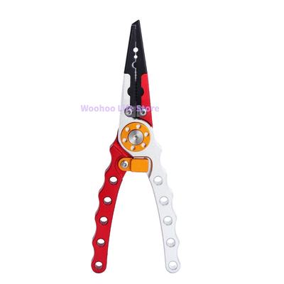 Saltwater Fishing Pliers with Braided Line Cutter Multifunctional Hook Remover Pliers for Sea Fishing Knot Tying Tool Coiled Lan