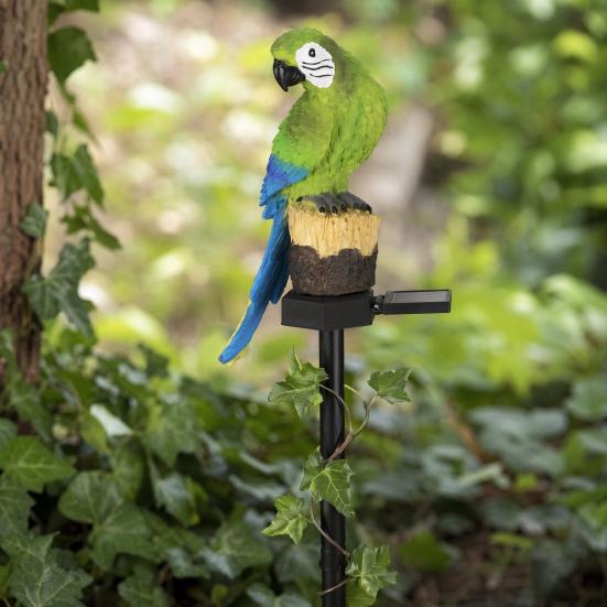 Solar Parrot Garden Light, Outdoor Resin LED Lawn Lamp, Cute Animal Yard Decor for Pathway Patio, Waterproof Landscape Night Light