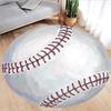 3D Baseball Design Round Area Carpets Living Room Children's Room Chair Area Rugs Bedroom Bedside Non-slip Foot Mat Home Decor