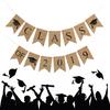 Class of  Jute Burlap Graduation Party Banner Classroom Decoration Backdrop Cotton Linen Banner