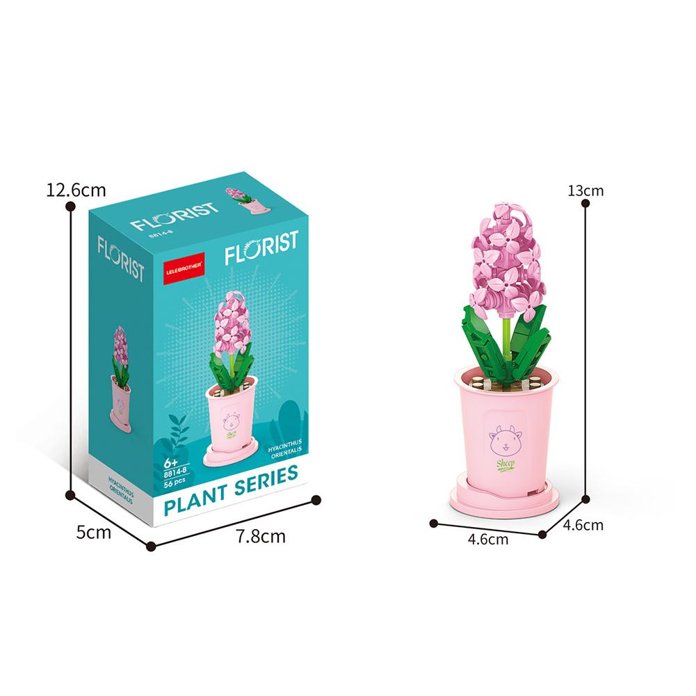 Creativo Fiore Building Blocks Simulazione Bouquet Mattoni da costruzione in vaso Giocattoli per la decorazione domestica