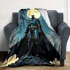 1pc Batman Full Moon Flannel Blanket Soft Warm Throw for Home, Office, Travel, All-Season Cozy Bedding GiftL1263