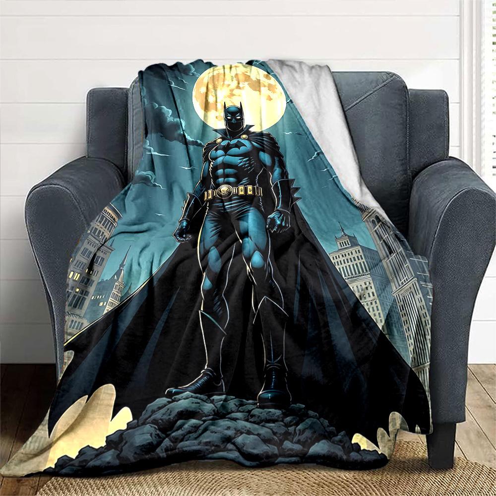1pc Batman Full Moon Flannel Blanket Soft Warm Throw for Home, Office, Travel, All-Season Cozy Bedding GiftL1263