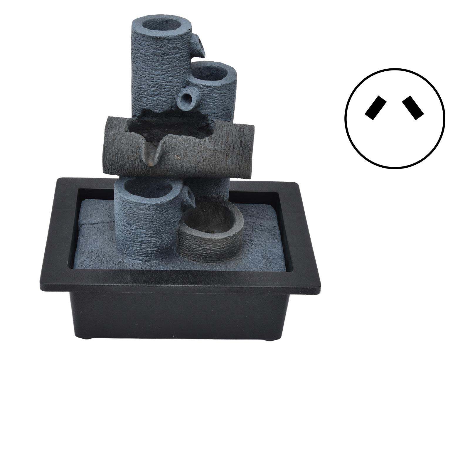 

Внутренний водный фонтан со светодиодными лампами, настольный фонтан-водопад из смоляных камней для дома