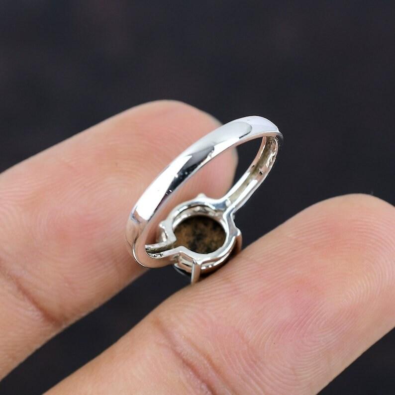 Black Onyx Ring, Designer Ring, Statement Ring, Prong Setting Ring, Gift For Her, Anniversary Ring, Stacking Ring