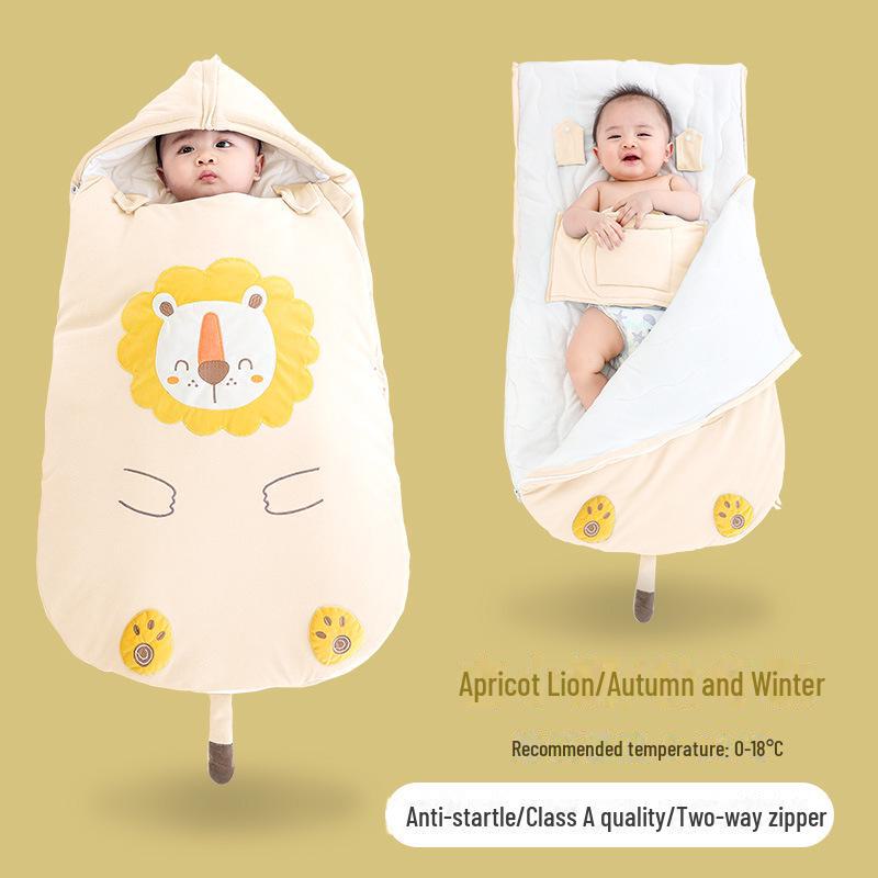 

Детская спальная сумка: Пеленальное одеяло с защитой от ударов и терморегуляцией для весны, осени и зимы 88*46 Small 0-8 months