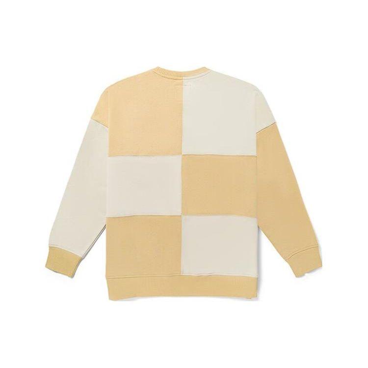 Vans Colorblock Schachbrett Rundhals Pullover Sweatshirt Unisex Oberteile Terrakotta VN000BYQYUU