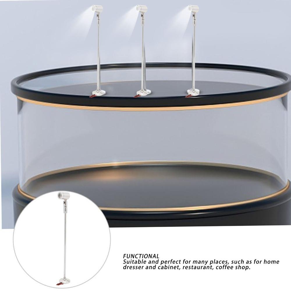 2 Pack 1W LED Accent Light Adjustable Angle Standing Up Spotlight Jewelry Showcase